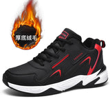 Yeknu Men's Autumn Fashion Outdoor Sports Running Shoes Warm Winter Student Athletic Sneakers Training Shoes For Men Large Size 35-48