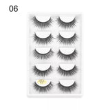 Yeknu - Pairs 3D Faux Mink Hair False Eyelashes Wispies Fluffies Drama Eyelashes Natural Long Soft Handmade Cruelty-free Black Lashes