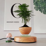Yeknu Levitating Air Bonsai Pot Rotation Flower Pot Planters Magnetic Suspension Floating Pot Potted Plant Home Without plants