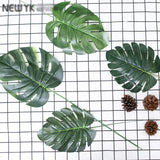 Yeknu One Piece monstera artificial plants plastic tropical palm tree leaves home garden decoration accessories Photography Decorative