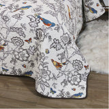 Yeknu Cama de Casal 3 Pe?a Impressa Flowers and birds Leve Suave Colcha Pillowcase Frete