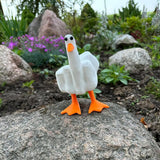 Yeknu Funny Little Duck Resin Figurine Ornament Decor Cute Middle Finger Duck Resin Craft Decor Sculpture Statue For Desktop Gift