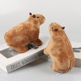 Yeknu Simulation Capybara Stuffed Animals Plush Toy Soft Dolls Real Life Capybara Dolls Kids Toys Peluche Juguetes Christmas Gift 18cm