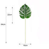 Yeknu One Piece monstera artificial plants plastic tropical palm tree leaves home garden decoration accessories Photography Decorative