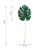 Yeknu One Piece monstera artificial plants plastic tropical palm tree leaves home garden decoration accessories Photography Decorative