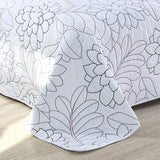 Yeknu 100% Cotton Embroidered Solid Color Flower 3pcs Printed Quilted Quilt Pillowcase Free Shipping
