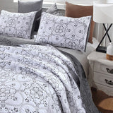 Yeknu 100% Cotton Embroidered Butterfly Flower 3pcs Printed Quilted Quilt Pillowcase Free Shipping