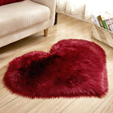 Yeknu new home textile Plush living room heart-shaped carpet bedroom bedside mat cute girl style