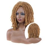 Yeknu 10Inches Braided Wigs  Afro Bob Wig Synthetic DreadLock Wigs For Black Woman Short Curly Ends Cosplay Yun Rong Hair