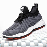 Yeknu Men's Mesh Casual Shoes Fly Weave Sports Shoes Thick Sole Breathable Lightweight Running Shoes Fashion Sneakers Student For Men