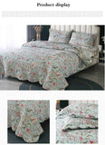 Yeknu Double Bed 100% Cotton Plants And Flowers 3pcs Printed Quilted Quilt Pillowcase Free Shipping