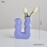 Yeknu Morandi Color Vase  Room Decoration Accessories Geometric Art Vases Ceramic Products Nordic Home Decor Christmas Decoration