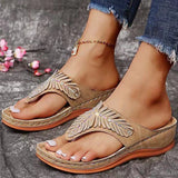 Yeknu Women Sandals Soft Wedge Heels Sandals Summer Shoes Women Flip Flops Wedges Shoes For Women Summer Footwear Heel Chaussure Femme