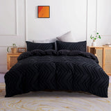 Yeknu Luxury Nordic Tufted Solid Color Sheet Set Couple Double Bed Bedding Set Bedspread Quilt Cover Pillowcase for Bedroom