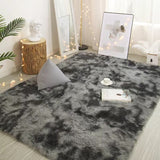 Yeknu Nordic tie-dye carpet wholesale plush living room bedroom bed blanket floor cushion home