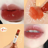 Yeknu Fruit Lip Balm Moisturizing Clear Lip Primer Mask Cute Jelly Tinted Lip Gloss Stick Lighten Lines Change Color Lipstick Lip Care