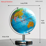 Yeknu Globe Home Decor Geography Educational Decoration Children Learn Large Globe World Earth Map Teaching Aids Home Decoration