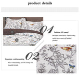 Yeknu Cama de Casal 3 Pe?a Impressa Flowers and birds Leve Suave Colcha Pillowcase Frete