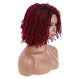 Yeknu 10Inches Braided Wigs  Afro Bob Wig Synthetic DreadLock Wigs For Black Woman Short Curly Ends Cosplay Yun Rong Hair