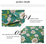 Yeknu Double Bed Cotton Green White Flowers 3pcs Printed Quilted Quilt Pillowcase Free Shipping