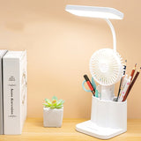 Yeknu Desk Lamp LED Flexible Study Lamp With Pen Holder LED Desk Lamp With Touch Dimmable LED Stand Desk Lamp Reading Lamp Creative Smart Student Dormitory Desk Eye Protection Lamp Bedside Reading LED Pen Down Lamp