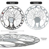 Yeknu Metal Tree Of Life Ring Wrought Iron Ring Of Life Garden Crafts Wall Decoraiton Patio Yard Crafts Accessory