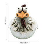 Yeknu Fun Garden Art Resin Craft Chicken Statue Hen Sculpture Ornament for Home Garden Yard Outdoor Decor Accessories Fence Decoration