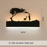 Yeknu Romantic Wall lamps acrylic lampshade lighting fixture upside warm down cool for living room bedside Animal lights AC110-260V