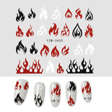 Yeknu The New 3D Nail Sticker Cool English Letter stickers for nail Foil Love Heart Design Fashion Manicure Stickers