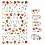 Yeknu The New 3D Nail Sticker Cool English Letter stickers for nail Foil Love Heart Design Fashion Manicure Stickers