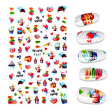 Yeknu The New 3D Nail Sticker Cool English Letter stickers for nail Foil Love Heart Design Fashion Manicure Stickers