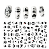 Yeknu The New 3D Nail Sticker Cool English Letter stickers for nail Foil Love Heart Design Fashion Manicure Stickers