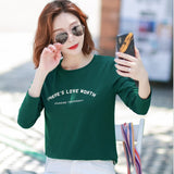 Yeknu Women Fashion Black And White Striped Blouse Shirt Casual Long Sleeve O-neck Soft Korean Shirt Ladies Women T-Shirt Spring