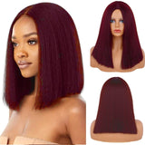 Yeknu Synthetic Wigs Yaki Straight Hair Wig For Women Yaki Straight 30 inch Long Afro Hair Wig Heat Resistant Fiber African Wig