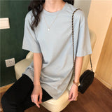 Yeknu New Summer T Shirt Women Soft Free Loose Hot Sale Solid Fresh Casual Natural Short Basic Shirts 9 Colors