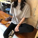 Yeknu New Summer T Shirt Women Soft Free Loose Hot Sale Solid Fresh Casual Natural Short Basic Shirts 9 Colors