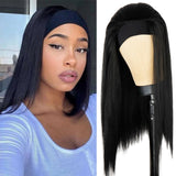 Yeknu Synthetic Wigs Yaki Straight Hair Wig For Women Yaki Straight 30 inch Long Afro Hair Wig Heat Resistant Fiber African Wig