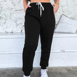 Yeknu Woman Pants Streetwear Korean Style Loose Joggers Women Sweatpants Grey High Waist  Comfort Simple Basic Casual Fashion Trousers