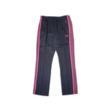 Yeknu Sea Blue Needles Pants Men Women Stripe Butterfly Embroidery Logo Ribbon Needles Track Pants High Street Trousers