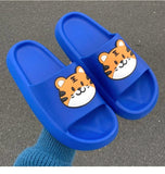 Yeknu Women Men Summer Slippers Sandals Beach Slides Flip Flops Cartoon Bear Dog Tiger Thick Soled Boys Girls Unisex Bathroom Shoes