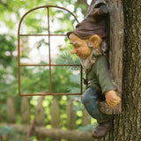 Yeknu Mini Garden Crafts Decoration Gnome Leave The Window Whimsical Tree Sculpture Garden Decoration Garden Gnome Outdoor Ornament