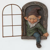 Yeknu Mini Garden Crafts Decoration Gnome Leave The Window Whimsical Tree Sculpture Garden Decoration Garden Gnome Outdoor Ornament