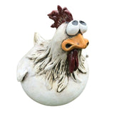 Yeknu Fun Garden Art Resin Craft Chicken Statue Hen Sculpture Ornament for Home Garden Yard Outdoor Decor Accessories Fence Decoration