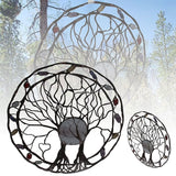Yeknu Metal Tree Of Life Ring Wrought Iron Ring Of Life Garden Crafts Wall Decoraiton Patio Yard Crafts Accessory