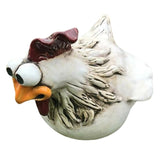 Yeknu Fun Garden Art Resin Craft Chicken Statue Hen Sculpture Ornament for Home Garden Yard Outdoor Decor Accessories Fence Decoration